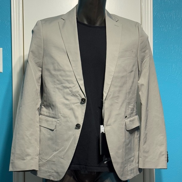 Zara Man Gray Blazer Sport Jacket Size 42 NWT - Picture 2 of 16